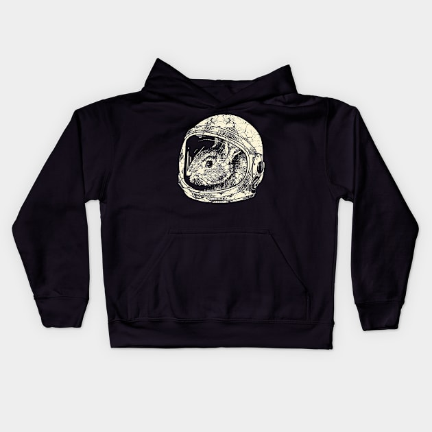 Rabbit Astronaut Kids Hoodie by Mila46